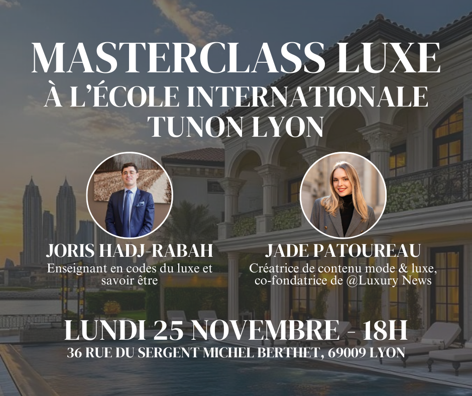 Joris Hadj-Rabah donne un avant gout de la Masterclass Luxe du 25 ...