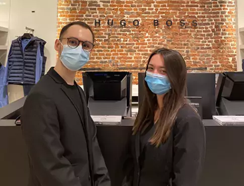 Valentine et Victor chez Hugo Boss